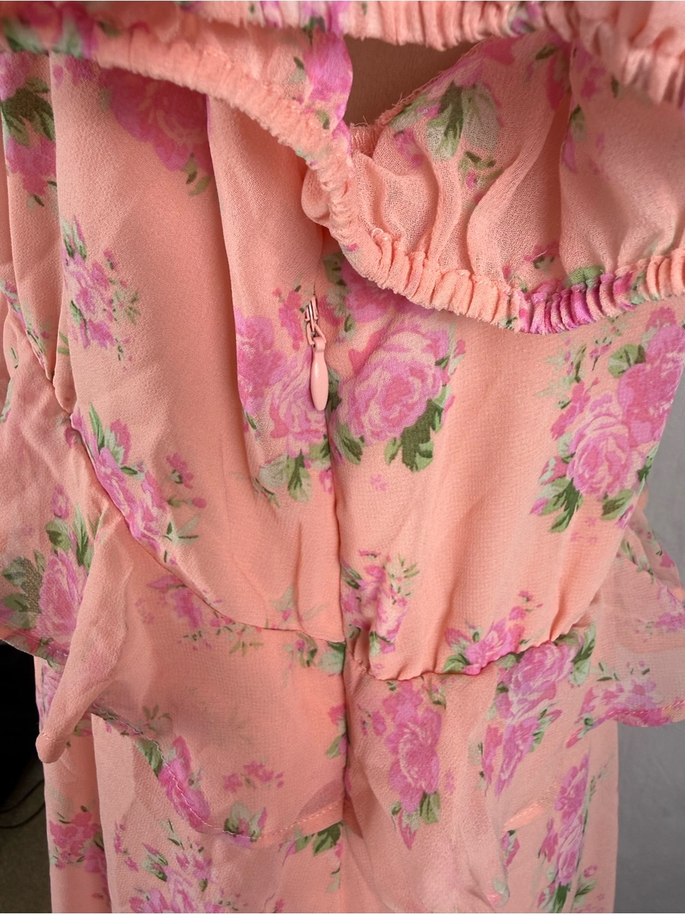 LoveShackFancy for Target Pink Floral Ruffle Maxi Dress NWT - Picture 4 of 7